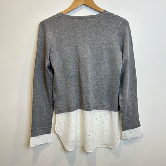 Laura Faux Layered Pullover Sweater Grey Fog - Picture 11 of 11